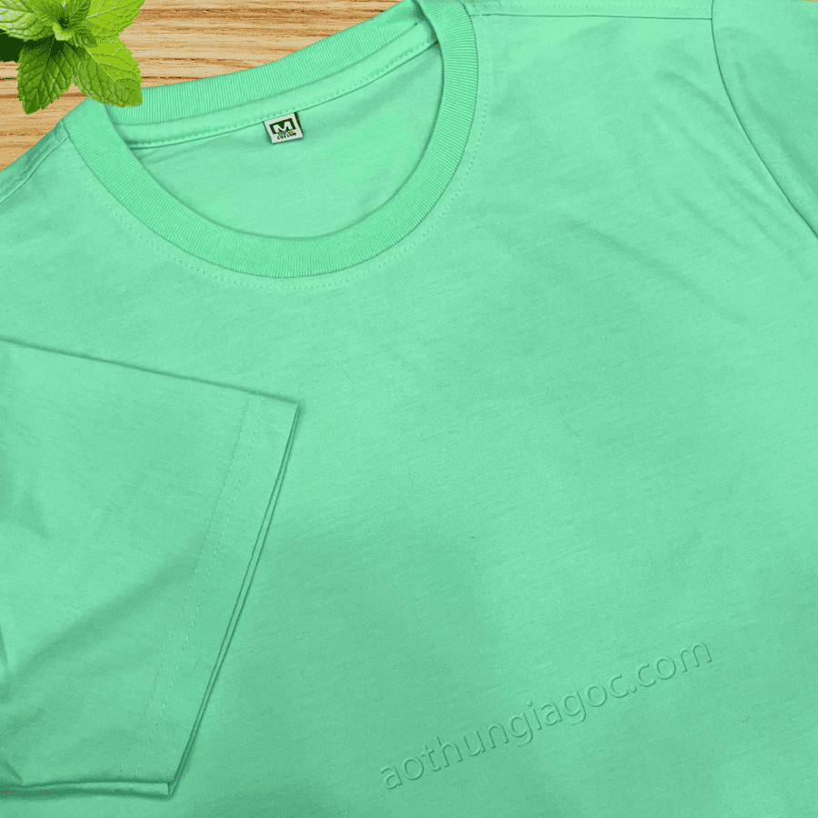 Áo Thun Cotton 2 Chiều 65/35 Màu Xanh Ngọc